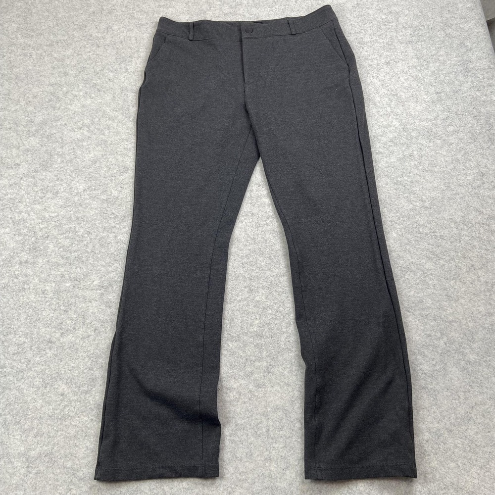 NYDJ Pants Womens 12 (35x30) Gray Sculpt-Her Lift Tuck Ponte Straight Dress
